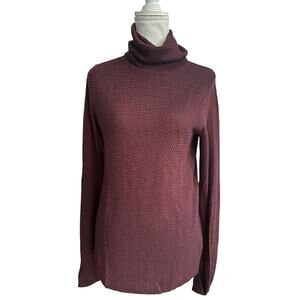 Adrienne Vittadini Burgundy Turtleneck Sweater